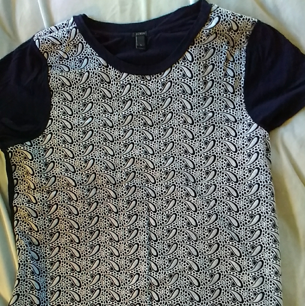 J. Crew embroidered front tee